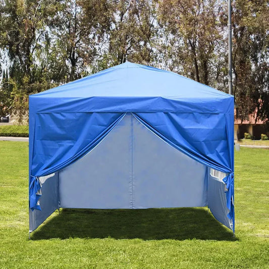 Ainfox 10x10 Feet Pop Up Backyard Canopy Tent, Instant Folding Shelter with 4 Sidewalls and Roller Bag for Party