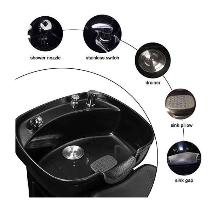 Ainfox Salon Backwash Barber Chair Shampoo Chair Beauty Spa Equipment